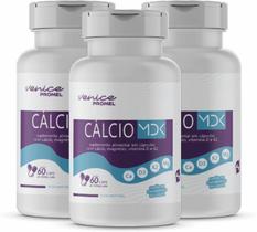 3 Mdk Cálcio,Magnésio,Vitamina D3 E K2 60 Caps 500Mg Promel