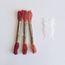 3 meadas para bordar tons de vermelho - linhas bordado