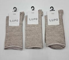 3 Meias Sem Punho Mescla Areia Algodão Lupo 1275.Tamanho 37 a 44. 3 Meias Sem Punho Mescla Areia Algodão Lupo 1275.Tamanho 37 a 44.