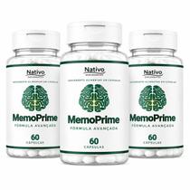 3 Memoprime Cérebro Ativo E Clareza Mental 60 Cápsulas