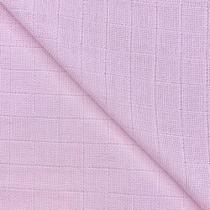 3 Metros De Tecido Fralda Quadriculada 100% Algodão Rosa