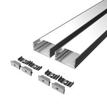 3 Metros Perfil Para Fita De Led Iluminação Linear Barra Sobrepor