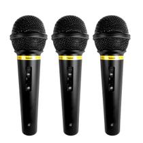 3 Microfone Dinâmico Profissional com fio Premium p/ Karaokê 3 Microfone Dinâmico Profissional com fio Premium p/ Karaokê