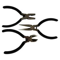 3 Mini Alicates Universal / Bico Meia Cana / Corte Diagonal