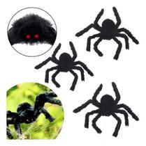 3 Mini Aranha 20cm Decoração Halloween Dia Das Bruxas