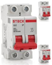 3 Mini Disjuntor Bipolar 16 Amperes Curva C 6kA Steck 3 Mini Disjuntor Bipolar 16 Amperes Curva C 6kA Steck