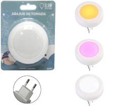 3 Mini Luminária LED Abajur De Tomada Luz Noturna Bivolt