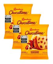 3 Mini Panettone Chocottone Bauducco Gotas Chocolate 80g