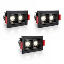 3 Mini Spot Led Downlight Duplo Embutir Corredor 4000k Bet86 3 Mini Spot Led Downlight Duplo Embutir Corredor 4000k Bet86