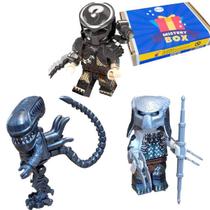 3 MINIFIGURES KIT Filme ALIEN VS PREDATOR 33 peças coleção Blocos de Montar Lets Go Toys 3 MINIFIGURES KIT Filme ALIEN VS PREDATOR 33 peças coleção Blocos de Montar Lets Go Toys
