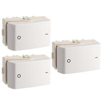 3 Módulo Interruptor Bipolar Simples Schneider Decor 25 A 250 V Branco