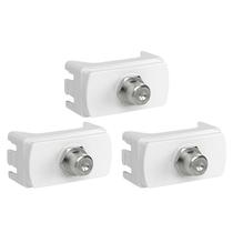 3 Módulo Soquete Coaxial Para Antena Tv Schneider Miluz - Branco 3 Módulo Soquete Coaxial Para Antena Tv Schneider Miluz - Branco