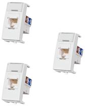 3 Módulo Tomada Informática Margirius RJ45 Cat5E Sleek