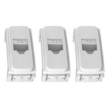 3 Módulos Para Tomada Cor Branca Rj45 Cat 5e Weg Composé