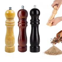 3 Moedor Manual Em Madeira Goumert Para Sal Pimenta Temperos