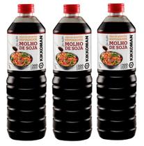 3 molho de soja para pratos quentes refogados 1l - kikkoman
