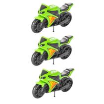 3 Motos De Brinquedo Infantil 18cm New Racing Moto 1000 - Bs Toys