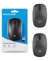3 Mouses Sem Fio Ms200 Usb 1200dpi Multilaser Preto