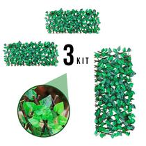3 Muro Inglês Treliça Jardim Gradil Painel C/folhas