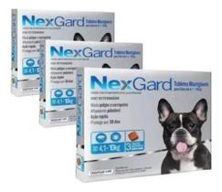 3 Nexgard Para Cães De 4,1 Á 10 Kg 9 Cp Antipulgas Kit 3 Nexgard Para Cães De 4,1 Á 10 Kg 9 Cp Antipulgas Kit
