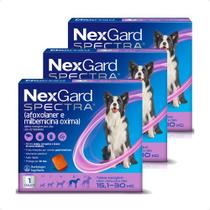3 Nexgard Spectra Caes De 15,1 A 30kg - Envio Imediato 3 Nexgard Spectra Caes De 15,1 A 30kg - Envio Imediato
