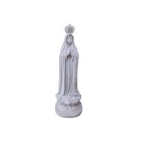 3 Nossa Senhora de Fátima Bordada 30cm gesso cru para abençoar seu lar 3 Nossa Senhora de Fátima Bordada 30cm gesso cru para abençoar seu lar