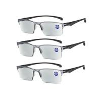 3 Óculos De Leitura, Zoom Automático Inteligente-Lente cinza escuro