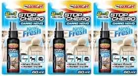 3 Odorizante Spray Stop Cheiro - Carro Novo Luxcar