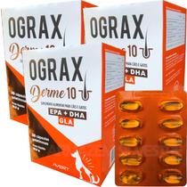3 Ograx Derme 10 Suplemento Alimentar Epa+dha Gla 90 Cápsulas Cães Gatos Avert