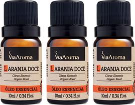 3 Óleo Essencial Via Aroma 10ml Laranja Doce