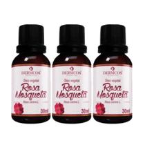 3 Óleos de Rosa Mosqueta Clareador de Manchas da Pele Anti Estrias Anti Celulite 30ml