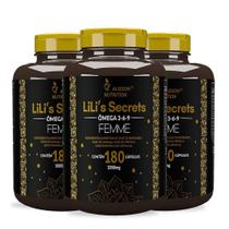 3 Omega Mulher 3 6 9 Femme Linhaca Borragem Primula Vit E 3x180cáps - Alisson Nutrition