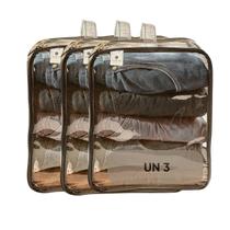 3 Organizador de Guarda Roupa Meias Tênis Chinelos Camisa PVC Imperméavel C/alça