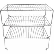 3 Organizadores Armário Prateleira Aramado Componível Grande