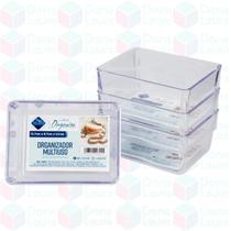 3 Organizadores Resistentes Empilháveis Multiuso Acessórios