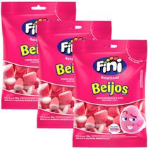 3 Packs de Balas de Gelatina Beijos Sabor Morango 90G - Fini 3 Packs de Balas de Gelatina Beijos Sabor Morango 90G - Fini