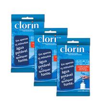 3 Pacotes C/10 Clorin 1 Limpa Agua Elimina Bactérias Germes