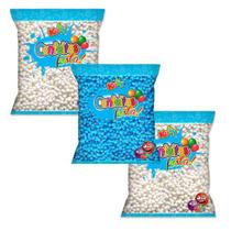 3 Pacotes de 500g Confeito Bolinhas Pérola Comestíveis Aniversário