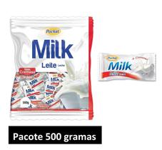 3 Pacotes De Bala De Milk Leite Mais Cremosa Pocket 500G