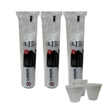 3 Pacotes de Copo de 120ml Branco Chic Copaza com 50 unidades