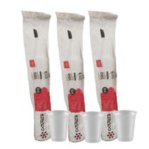 3 Pacotes de Copo de 180ml Translúcido Copaza PS com 100 unidades