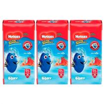 3 Pacotes de Fraldas Descartavel Huggies Little Swimmers Praia e Piscina Tamanho G com 10 Unidades