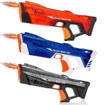 3 pacotes de pistola de água elétrica para crianças e adultos, recarga automática, pistolas de água potentes com alcance de 8,5 a 9,5 m, brinquedos de pistola/blaster de água para verão, piscina e praia 3 pacotes de pistola de água elétrica para crianças e adultos, recarga automática, pistolas de água potentes com alcance de 8,5 a 9,5 m, brinquedos de pistola/blaster de água para verão, piscina e praia