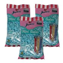 3 Pacotes Mini Bala de Coco 400g Junco Sabores Decoração Tubetes