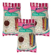 3 Pacotes Mini Bala De Coco 400G Junco Sabores Decoração