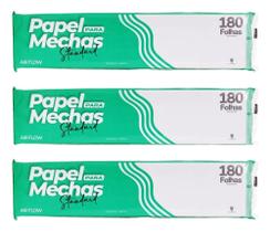 3 Pacotes Papel Para Mechas Standard 11X47Cm 540 Folhas 3 Pacotes Papel Para Mechas Standard 11X47Cm 540 Folhas