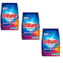 3 Pacotes Sabão Em Pó Brilhante 880G Cada Lava Roupas