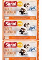 3 Pacotes Tapete Higienico Para Cachorro Sanol Dog - 80x60cm Ao todo 90 unidades