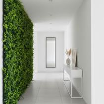 3 Painéis de Muro Verde com Folhagem Artificial Permanente Placa Decorativa 3D Realista para Paredes