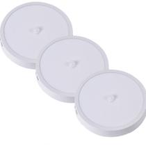 3 Painel com Sensor Redondo Sobrepor 18W Branco Frio Avant